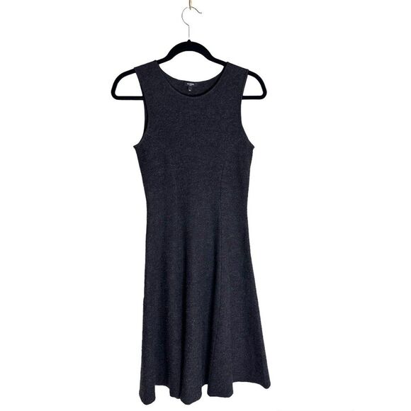 Hobbs London 100% Wool Pleated Sleeveless Dress - Gray - Size 8 - Picture 1 of 4